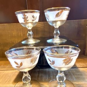 Vintage Gold Leaf dessert cups